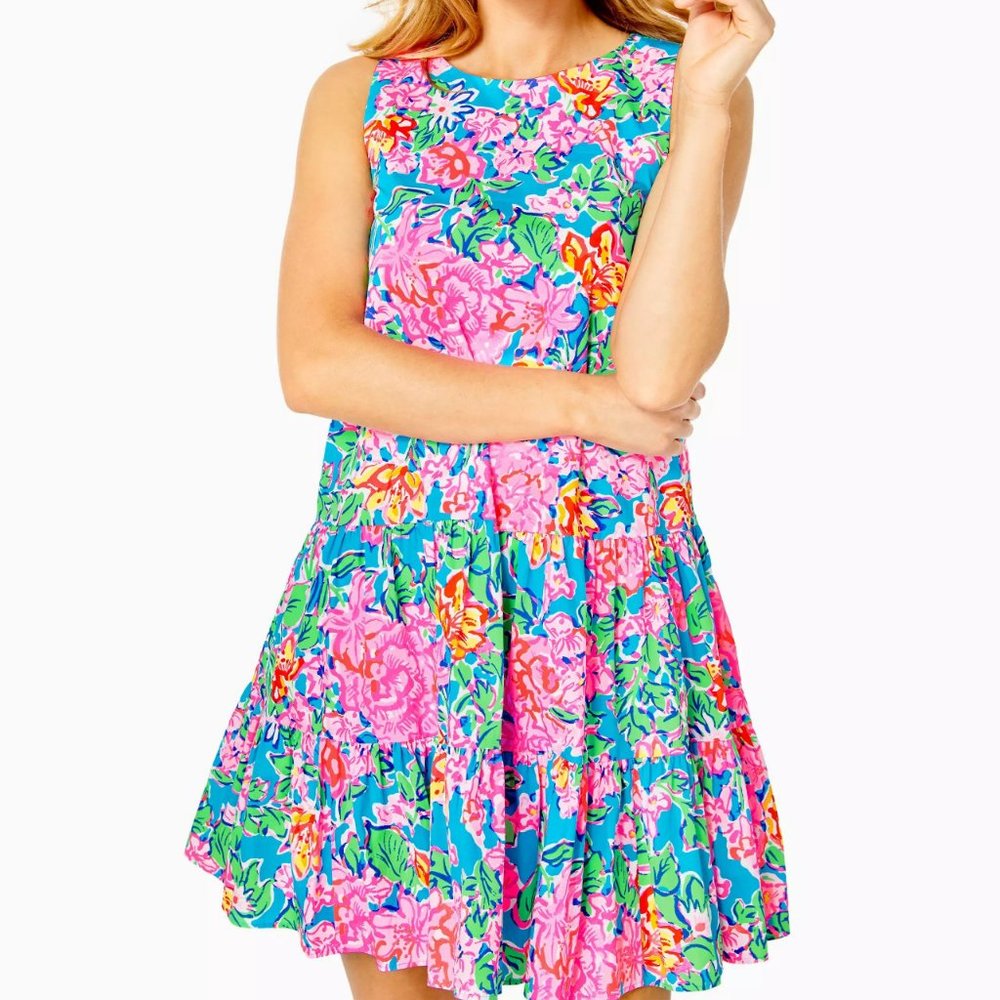 Lilly Pulitzer Trina Dress in Multi Rose to The Occasion